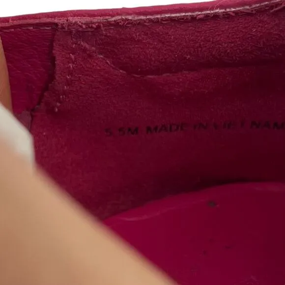 EVERLANE The Italian Leather Day Glove Pink Red Currant Flats Slip On 5.5 NEW