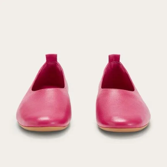 EVERLANE The Italian Leather Day Glove Pink Red Currant Flats Slip On 5.5 NEW