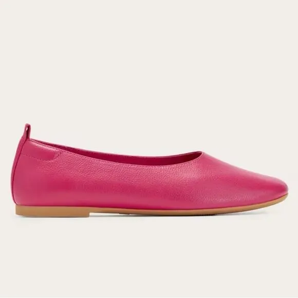 EVERLANE The Italian Leather Day Glove Pink Red Currant Flats Slip On 5.5 NEW