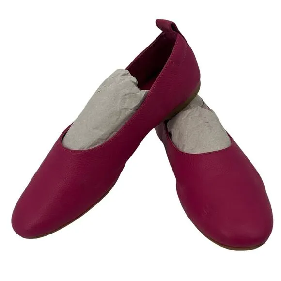 EVERLANE The Italian Leather Day Glove Pink Red Currant Flats Slip On 5.5 NEW