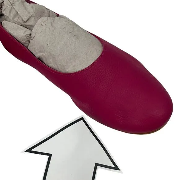 EVERLANE The Italian Leather Day Glove Pink Red Currant Flats Slip On 5.5 NEW