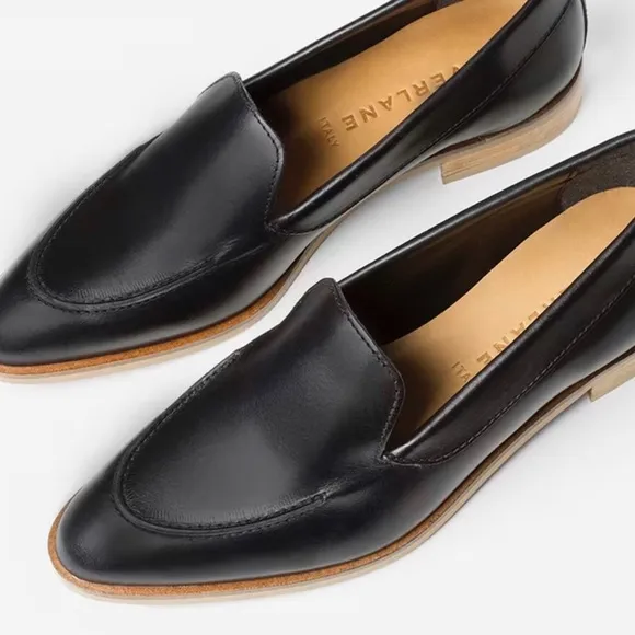 Everlane The Modern Loafer Italian Leather Black ORIGINAL DESIGN Size 8.5 NWOB