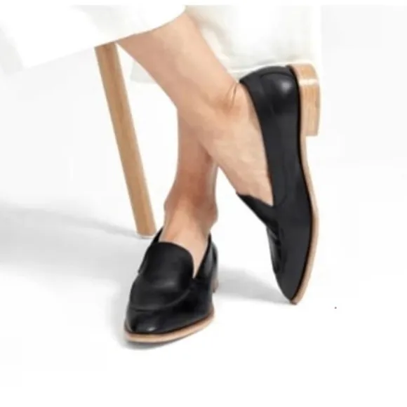 Everlane The Modern Loafer Italian Leather Black ORIGINAL DESIGN Size 8.5 NWOB