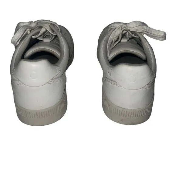 Everlane Tread ReLeather Court Sneakers White Leather Low Laces Sz 8.5 Women