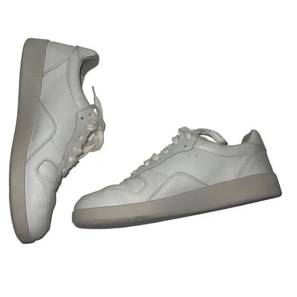 Everlane Tread ReLeather Court Sneakers White Leather Low Laces Sz 8.5 Women