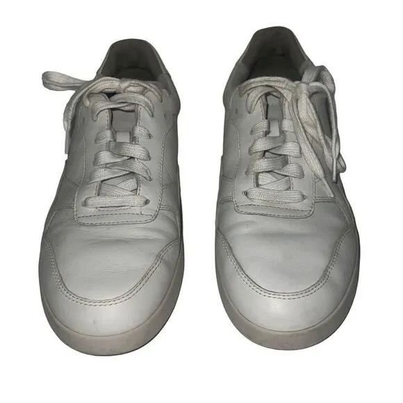 Everlane Tread ReLeather Court Sneakers White Leather Low Laces Sz 8.5 Women