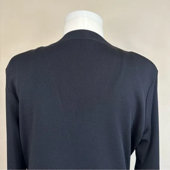 EXCLUSIVELY MISOOK Open Front Black CardiganSweater Tunic Vintage Womens Size S