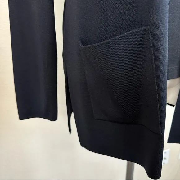 EXCLUSIVELY MISOOK Open Front Black CardiganSweater Tunic Vintage Womens Size S