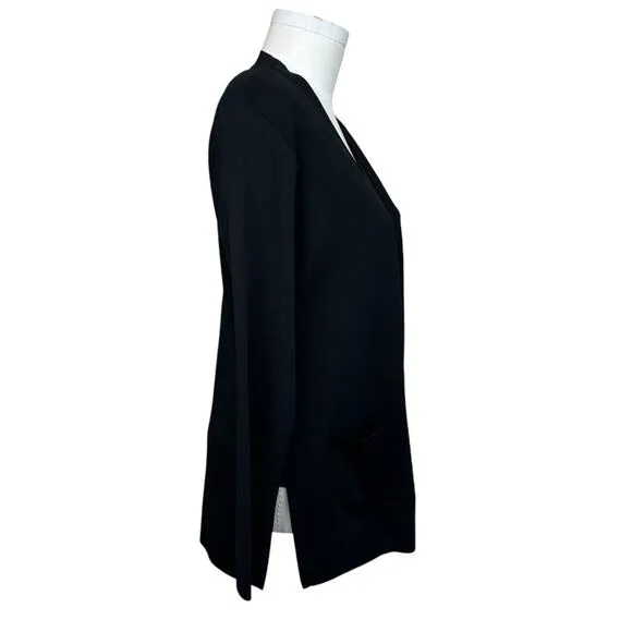 EXCLUSIVELY MISOOK Open Front Black CardiganSweater Tunic Vintage Womens Size S
