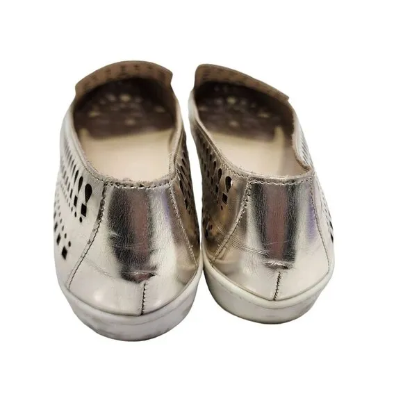 Fabio Rusconi Metal Cutwork Slip On Shoes Flats Laser Cut Italy Women's Size‎ 37