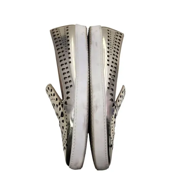 Fabio Rusconi Metal Cutwork Slip On Shoes Flats Laser Cut Italy Women's Size‎ 37