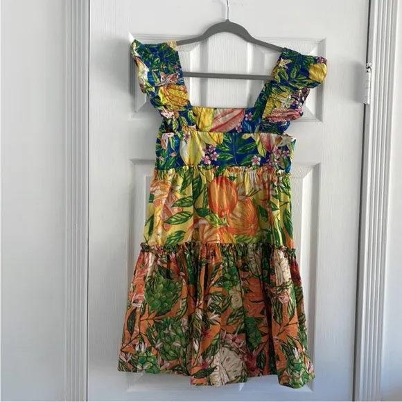 Farm Rio Caipirinha Tiered Mini Dress Size Small