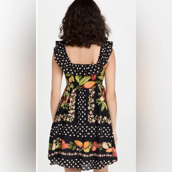 🌻Farm Rio Cocoa Paradise Ruffle Mini Dress