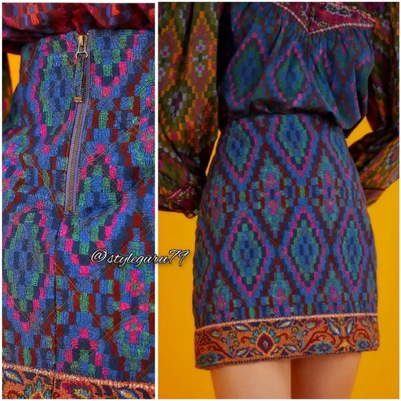 FARM Rio Tapestry Scarf Mini Skirt