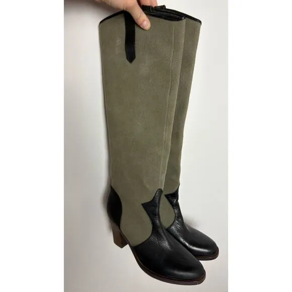 Faryl Robin for Free People Tall Boots in Tan and Black, size 8
