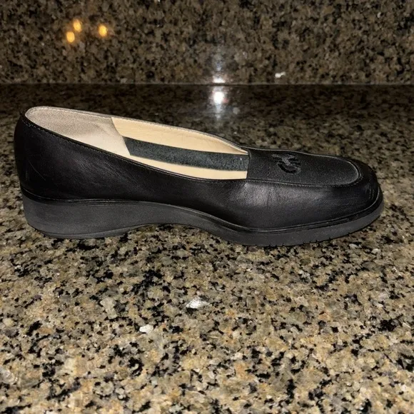 Ferragamo black leather loafers