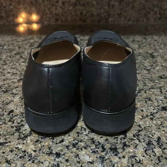 Ferragamo black leather loafers