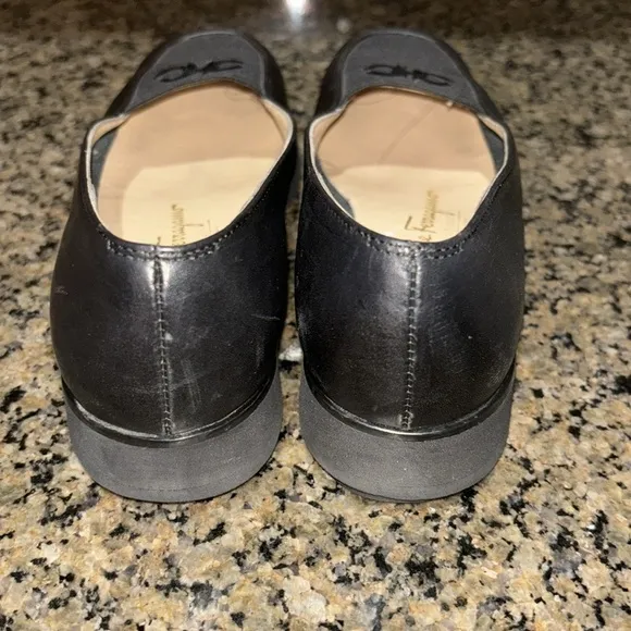 Ferragamo black leather loafers