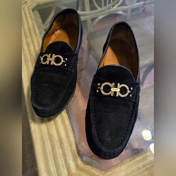Ferragamo Mens Suede Shoes, Size 7EE,rtls For $599.00