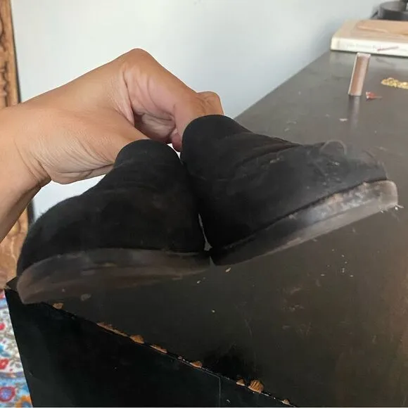 Ferragamo Black Suede Loafers