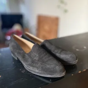 Ferragamo Black Suede Loafers