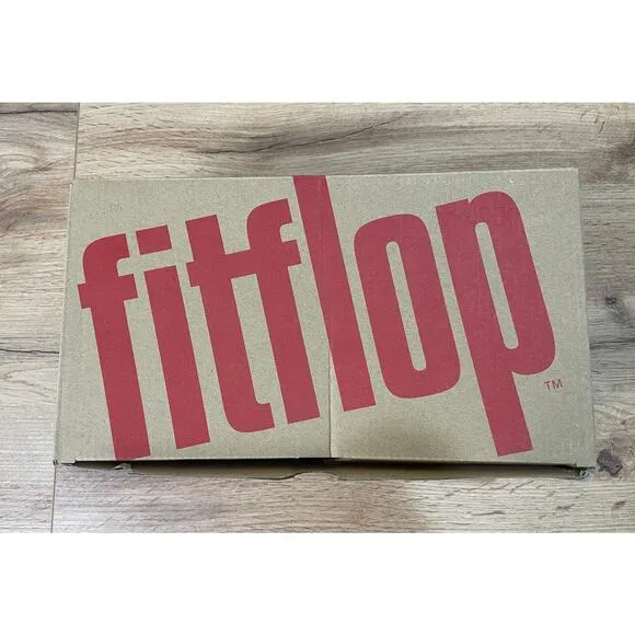 Fitflop Allegro Bow Leather Ballerina Flat Latte Beige Size 10 NIB Comfy Slip On