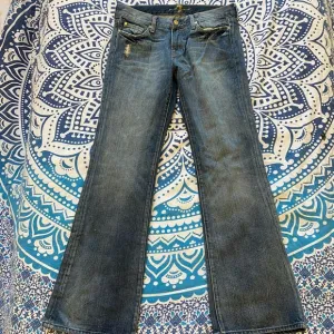 FLARES!💙👖VINTAGE 7FAM! AWESOME!👖💙30 9/10 32” DISTRESSED! NICE FADING! VGUC!