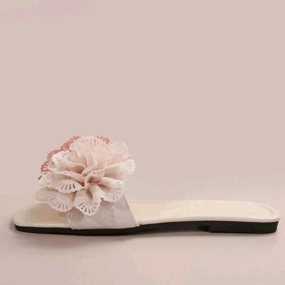 Floral Strappy Flat Sandals, Trendy Fashionable Versatile Shoes For Women