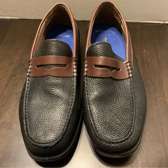 Florsheim Cricket Black And Brown Leather Loafers