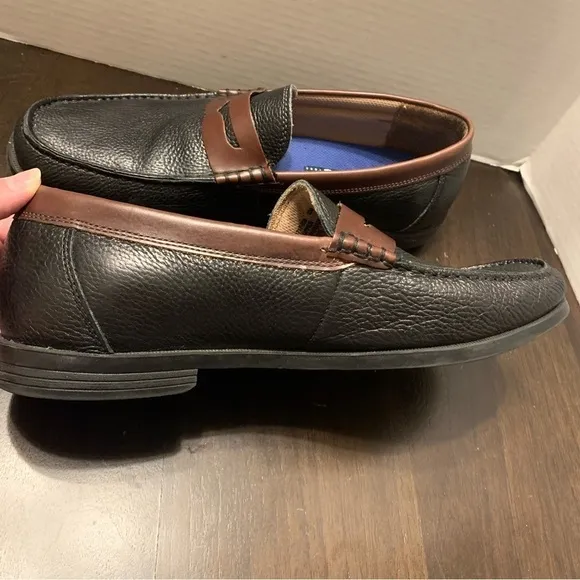 Florsheim Cricket Black And Brown Leather Loafers