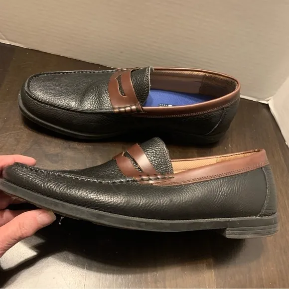 Florsheim Cricket Black And Brown Leather Loafers