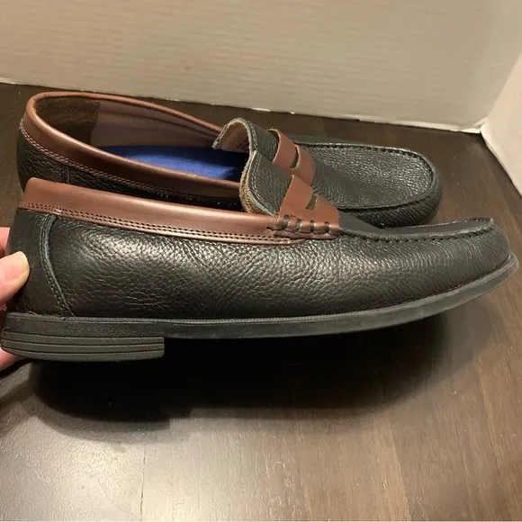 Florsheim Cricket Black And Brown Leather Loafers