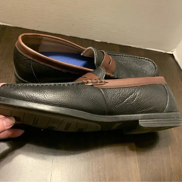 Florsheim Cricket Black And Brown Leather Loafers
