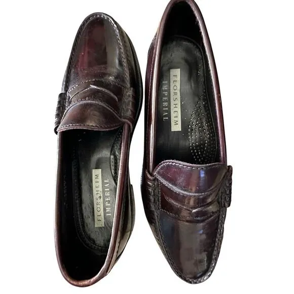 Florsheim Men's Red Berkley Leather Flex Moc Toe Penny Loafer Size 11