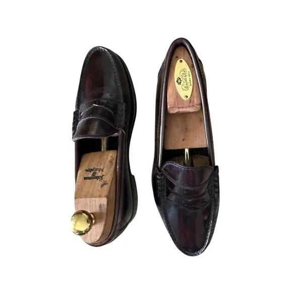 Florsheim Men's Red Berkley Leather Flex Moc Toe Penny Loafer Size 11