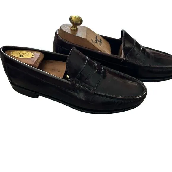 Florsheim Men's Red Berkley Leather Flex Moc Toe Penny Loafer Size 11