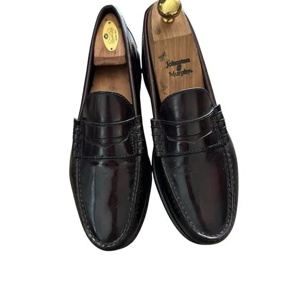 Florsheim Men's Red Berkley Leather Flex Moc Toe Penny Loafer Size 11