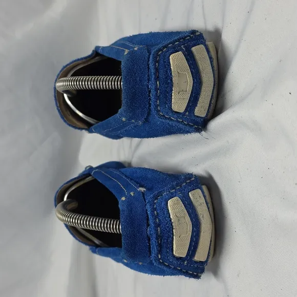 Florsheim Vintage Electric Blue Suede driving Elegant Loafers Mens 8.5 In Guc