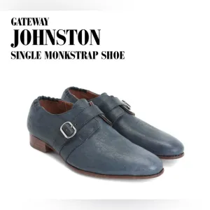 Fluevog EXCELLENT Gateway Johnston single monk strap slate blue loafer - 5.5/6