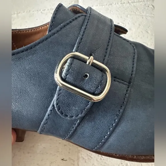 Fluevog EXCELLENT Gateway Johnston single monk strap slate blue loafer - 5.5/6