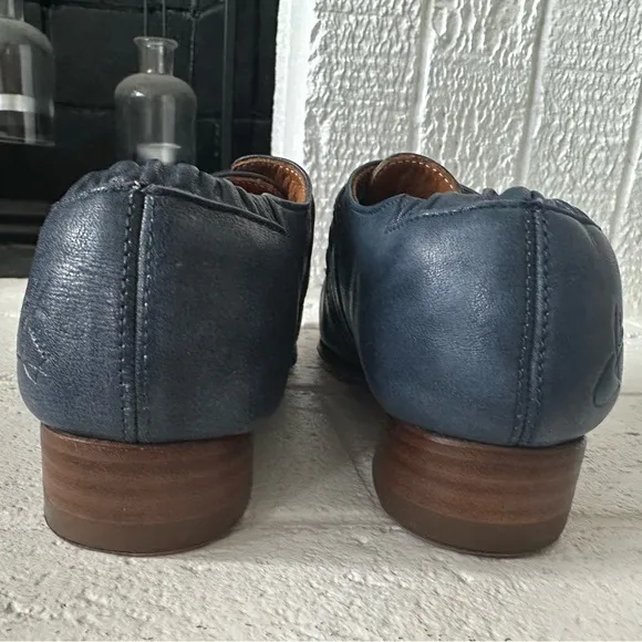 Fluevog EXCELLENT Gateway Johnston single monk strap slate blue loafer - 5.5/6