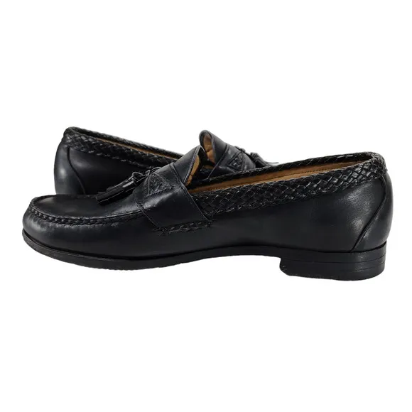 Footjoy Classics Loafers Mens 10.5 E Black Tassles USA Made Golf Leather 79293