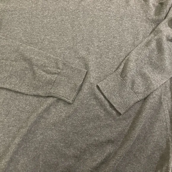 Forte Cashmere Sweater Women's Medium Gray Mock Neck Silk Blend Quiet Luxury
