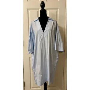 Frame Ciel Collared  Deep V-Neck Oversized Wide Sleeve Lindsay Resort Dress S