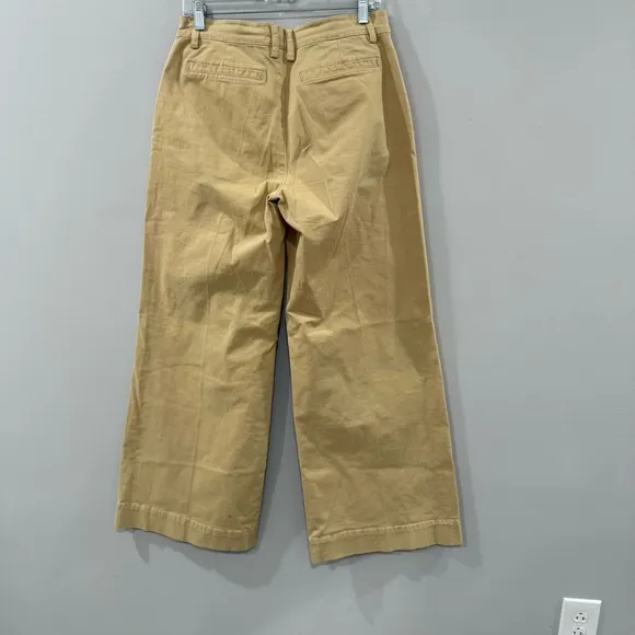 Frame Jeans Wide Leg Tomboy Leg Trousers in Washed Tan
