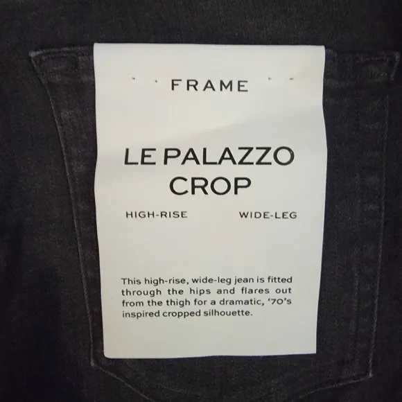 FRAME Le Palazzo Crop Wide-Leg Jeans