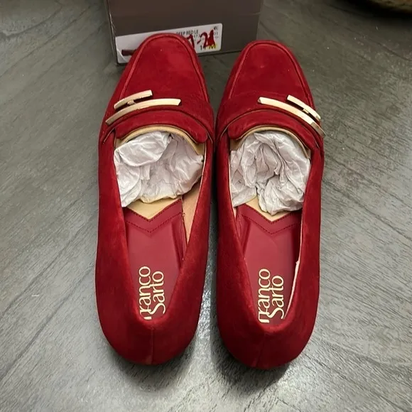 FRANCO SARTO Petola Loafers Women's Shoes In Deep Red
