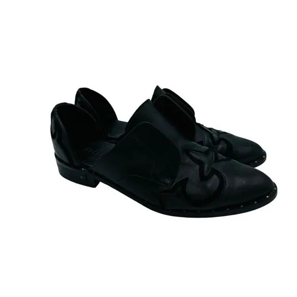 Freda Salvador Women's Western Leather d'Orsay Loafers size 6 1/2
