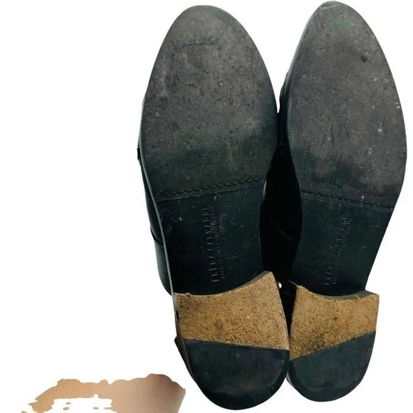 Freda Salvador Women's Western Leather d'Orsay Loafers size 6 1/2