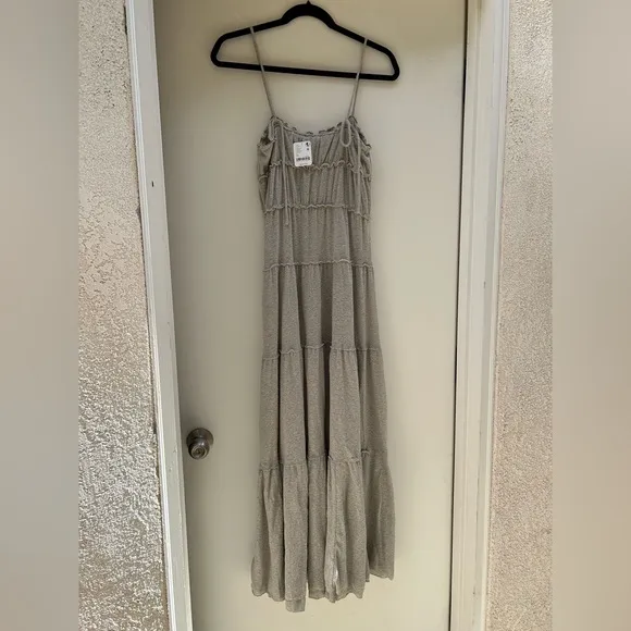 Free People Brooke Maxi Dress in Snowing Neutral